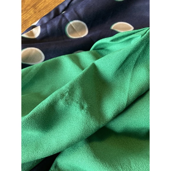 NWT‎ Max C London Dress Women's Size 8 Blue Green Polka Dot Retro Style Zipper - Picture 9 of 9